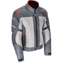 Acerbis On Road Ruby Motorad Textiljacke, grau-rot, Größe 2XL