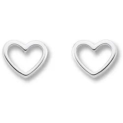 ONE ELEMENT Paar Ohrhänger Herz Ohrringe Ohrstecker aus 925 Silber, Ein Geschenk von Herzen – zart, elegant & voller Symbolik silberfarben