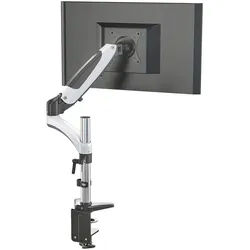 Mid.you Monitor-Halterung , Schwarz, Weiß , Metall , 40x38x32 cm , 360° drehbar , Büromöbel, Schreibtische, Schreibtischzubehör