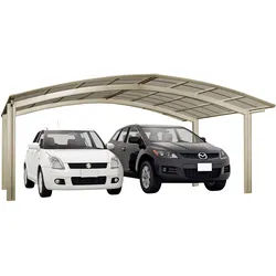 Ximax Carport Portoforte Typ 80 M-Ausführung 495 x 542 cm-Edelstahl-Look