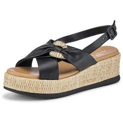 Les sandales à plateau Peter Hahn noir