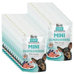 Brit Care Mini Lachs- & Heringsfilets in Soße 24x85g