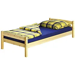 Idimex Einzelbett Felix-2 90X190 Cm , Naturfarben , Holz , Kiefer , Vintage , 90x190 cm , FSC Mix , Schlafzimmer, Betten
