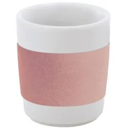 KAHLA Becher touch! henkelloser Becher mit Samt-Banderole, 1-tlg., Porzellan, Made in Germany rosa 90 ml | Ø 5.4 cm x 6 cm