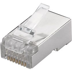 Goobay RJ45 Stecker, CAT 6 STP geschirmt - für Rundkabel