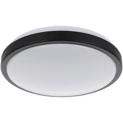 Eglo Deckenleuchte , Schwarz, Weiß , Metall, Kunststoff , rund , 9 cm , Lampen & Leuchten, Innenbeleuchtung, Deckenleuchten, Deckenleuchten