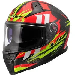 LS2 Integralhelm FF811 Vector II Carbon XXL Rot / Gelb Tantic
