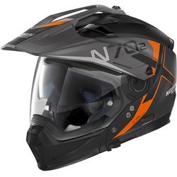 Nolan N70-2 X Bungee N-Com Helm, schwarz-orange, Größe 2XS