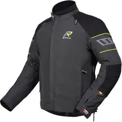 Rukka R-EX 2.0 wasserdichte Motorrad Textiljacke, schwarz-grau, Größe 64 für Männer