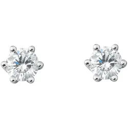 ONE ELEMENT Paar Ohrhänger 0.2 ct Diamant Brillant Ohrringe Ohrstecker aus 585 Weißgold, Sanfte Brillanz – Diamantveredelung für ein wertiges Finish silberfarben