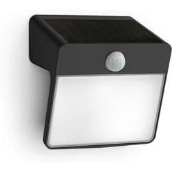 Philips LED Solarleuchte Outdoor Yarixa 2.2W, 2700 Kelvin, schwarz, Abschaltautomatik, Bewegungsmelder, Dimmfunktion, Leuchtdauer einstellbar, Memoryfunktion, Nachtlichtfunktion, Tageslichtsensor, Timerfunktion, mehrere Helligkeitsstufen, LED fest integriert, Warmweiß schwarz