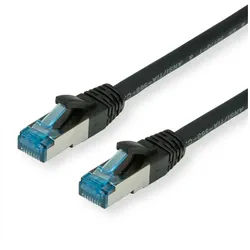VALUE Patchkabel Cat.6A (Class EA) S/FTP (PiMF), LSOH LAN-Kabel, RJ-45 Männlich (Stecker), RJ-45 Männlich (Stecker) (150.0 cm) schwarz