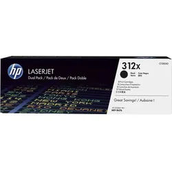 HP 312X (CF380XD) Toner - 2x Schwarz - Hohe Kapazität - Multipack