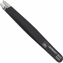 Erbe Pinzette schräg, schwarz, rostfrei Inox - 92244