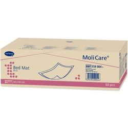 MoliCare® Bed Mat Eco 7 Tropfen Bettschutzunterlage, Inkontinenzeinlage mit saugfähigem Kern und zusätzlichem Schutz, 1 Karton = 50 Stück, Maße: 60 x 90 cm