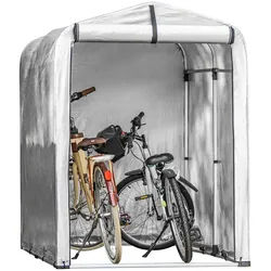 SoBuy Fahrradgarage Silber-Aluminium , Silberfarben , Metall , 120x163x176 cm , Aufbewahrung & Schutzhüllen, Geräteschuppen