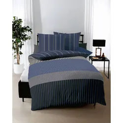 kaeppel Bettwäsche Satin Skyline blau 155x220 cm + 80x80 cm