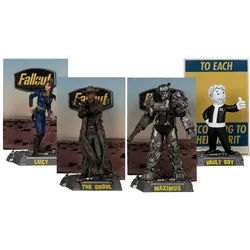 McFarlane Toys - Fallout Movie Maniacs 4er-Pack Lucy, Maximus, The Ghoul & Vault Boy 15 cm