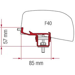 Fiamma Adapter-Kit F40 Van Nissan NV350