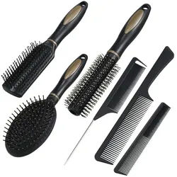 LuxusKollektion Haarkamm 6er Haarbürstenset Nylon-Kugelzahnkamm für Frauen Männer: Heim & Reise