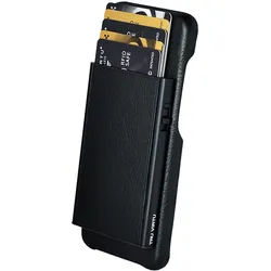 Tru Virtu Click & Slide Pay & Phone Kartenetui und Smartphoneülle - Samsung Galaxy S8 Nappa Black/Black