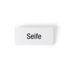 TEMDEX® Markierungsclip, Kunststoff, weiß, Für Desinfektionsmittel- und Seifenspender, 1 Stück, "Seife"