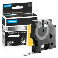 Dymo Beschriftungsband »RHINO 18485« 9 mm x 5,5 m schwarz, 0.9 cm