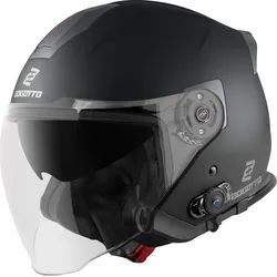 Bogotto H586 BT Solid Bluetooth Jethelm, schwarz, Größe XL für Frauen