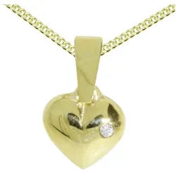 OSTSEE-SCHMUCK Kette mit Anhänger Ostsee-Schmuck Kette mit Anhänger Herz Kette mit Anhänger Herz (2-tlg) goldfarben 42 cm