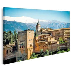 islandburner Leinwandbild Bild auf Leinwand Blick auf die berühmte Alhambra Granada Spanien Wand