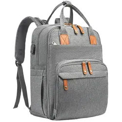 Wickelrucksack , Hellgrau , Textil , 30x40x21 cm , Baby on Tour, Kinderwagen, Wickeltaschen & Wickelrucksäcke