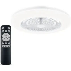 Philips LED Deckenleuchte Deckenventilator Amigo 20W+42W 49cm weiss, Abschaltautomatik, CCT - über Fernbedienung, Dimmer, Dimmfunktion, Farbsteuerung, Farbwechsel, Fernbedienung, Infrarot inkl., Ventilatorfunktion, dimmbar über Fernbedienung, mehrere Helligkeitsstufen, LED fest integriert, warmweiß - kaltweiß, inkl. Fernbedienung weiß