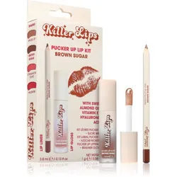 Killer Lips Pucker Up Lip Kit Set für Lippen für Damen Brown Sugar