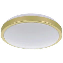 Eglo Deckenleuchte , Weiß, Messingfarben , Metall, Kunststoff , rund , 9 cm , Lampen & Leuchten, Innenbeleuchtung, Deckenleuchten, Deckenleuchten