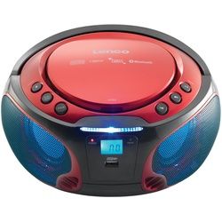 Lenco SCD-550 - Ghettoblaster - Rot - Bluetooth - FM radio - LCD - USB - Neu