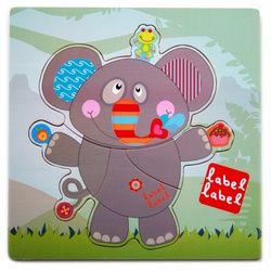 Label Steckpuzzle 1 St grau