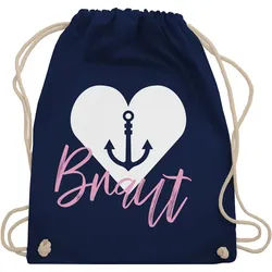 Shirtracer Turnbeutel Braut Anker, JGA Junggesellenabschied Frauen blau