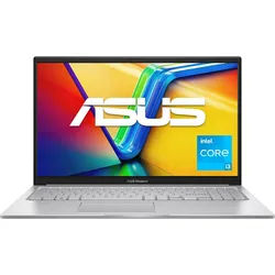 Asus ViveBook 15 Laptop Intel Core i3 N305 - 3,8GHz - 8GB RAM Office Notebook (39,6 cm/15.6 Zoll, Intel Core i3 N305, Intel UHD Grafik (iGPU), 8 GB, 512 GB SSD, Webcam mit Abdeckung, Nummernblock, Schule Uni Studium Büro Laptop) silberfarben