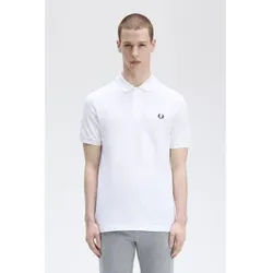 Fred Perry für Herren. M6000 Einfarbiges weißes Poloshirt (XXL), Lässig, Baumwolle, Kurzarm