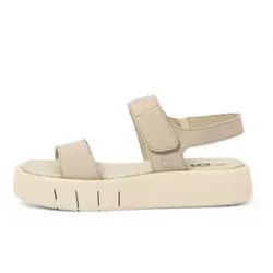 Art für Damen. 11854F324003_017 Ledersandalen 1854F Malaga beige (39), 3 bis 5 cm, Klettverschluss, Lässig