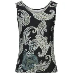 Le top Wilma Green Cotton noir