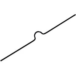 100 Vorgebogener Kalenderaufhänger 200 mm | schwarz, Kunststoff|Stahl