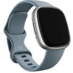 fitbit Smartwatch Versa 4 waterfall blue/platinum aluminium Aktivitätsuhr - Smar...