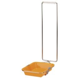 ingo-man® plus SH 4 Schalenhalter, Kunststoff-Auffangschale für abtropfendes Desinfektionsmittel-/Seife, Farbe: leuchtorange