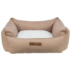 TRIXIE Tierbett Bett Farello braun/weiß für Hunde braun 60 cm x 80 cm