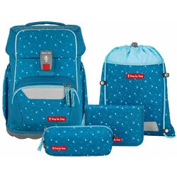 Step by Step BASIS Schulranzen 4-teiliges Set Blue Hearts