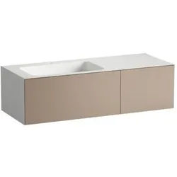 Laufen FOLIO Waschplatz H580FO75221111 1254x500x350 mm, mit Armaturenbank, mit einem Hahnloch, mittig, ohne Überlauf, Farbe: Moonstone