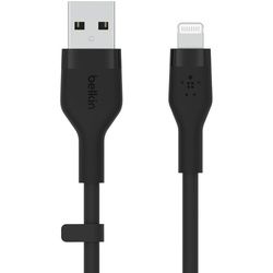 Belin BoostCharge Flex USB-A Kabel mit Lightning Connector (3m, Schwarz)