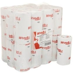 WypAll® L10 Rollenhandtücher, 1-lagig, Weiße Handtuchpapierrollen für Lebensmittel & Hygienebereiche, 1 Karton = 24 Rollen à 165 Tücher = 3960 Tücher