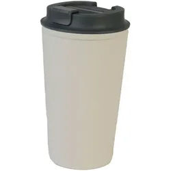 Homeware Profession. Coffee-To-Go-Becher , Weiß , Kunststoff, Naturmaterialien , Uni , 0.4 l , 16.3 cm , Lfgb , doppelwandig, lebensmittelecht, schadstofffrei, nachhaltig, hitzebeständig, leicht zu reinigen , Geschirr, Kannen & Karaffen, Coffee-to-go-Becher